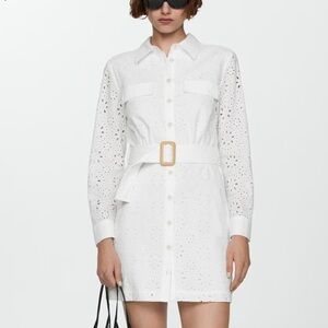 Mango Embroidered Dress